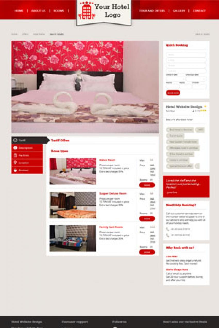 Online Hotel Booking Website Bally