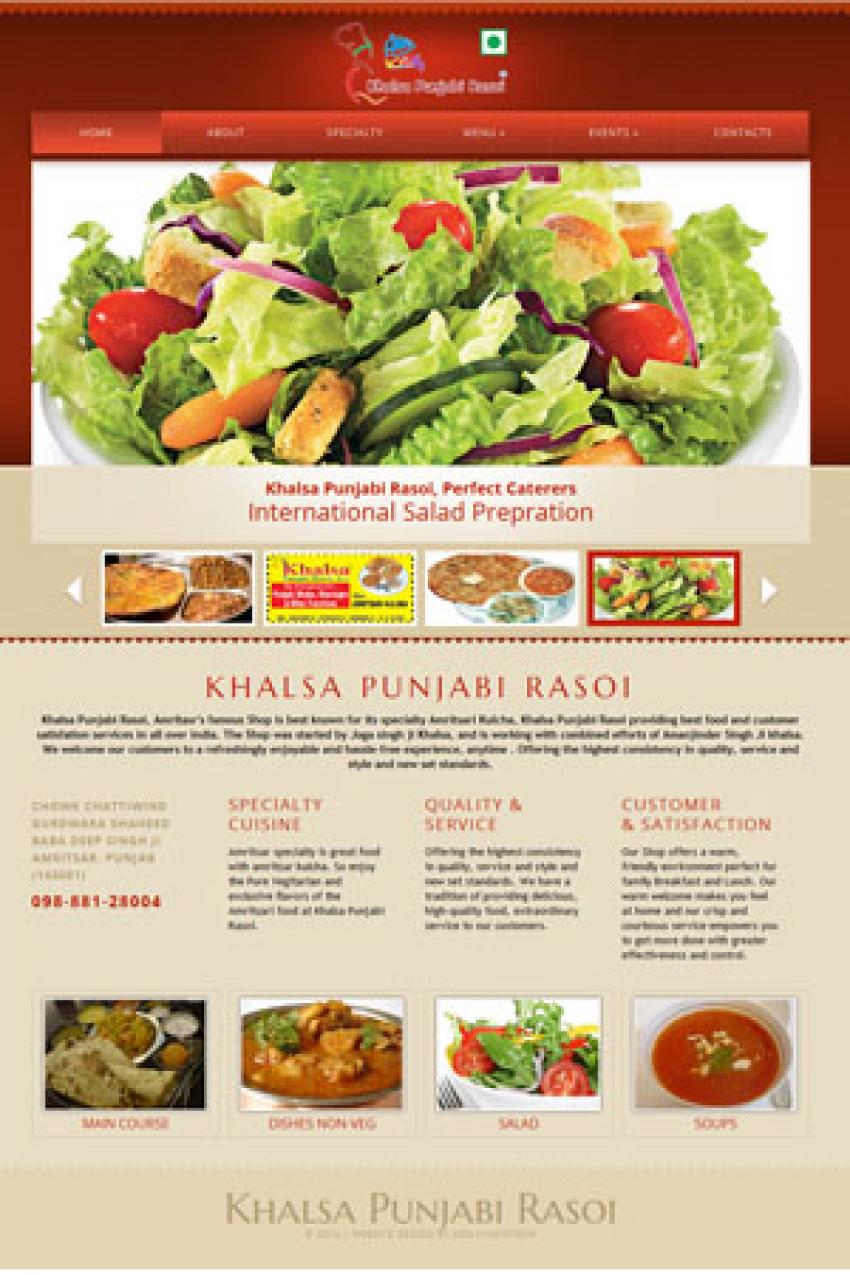 Restaurant Website design punjab