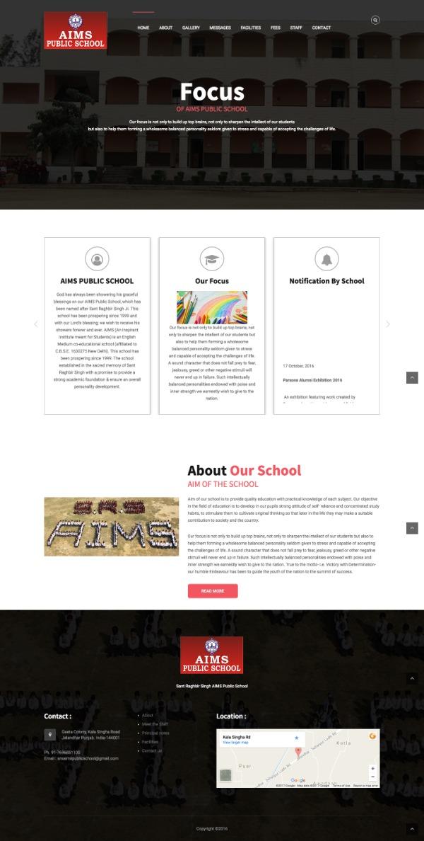 School website design goa