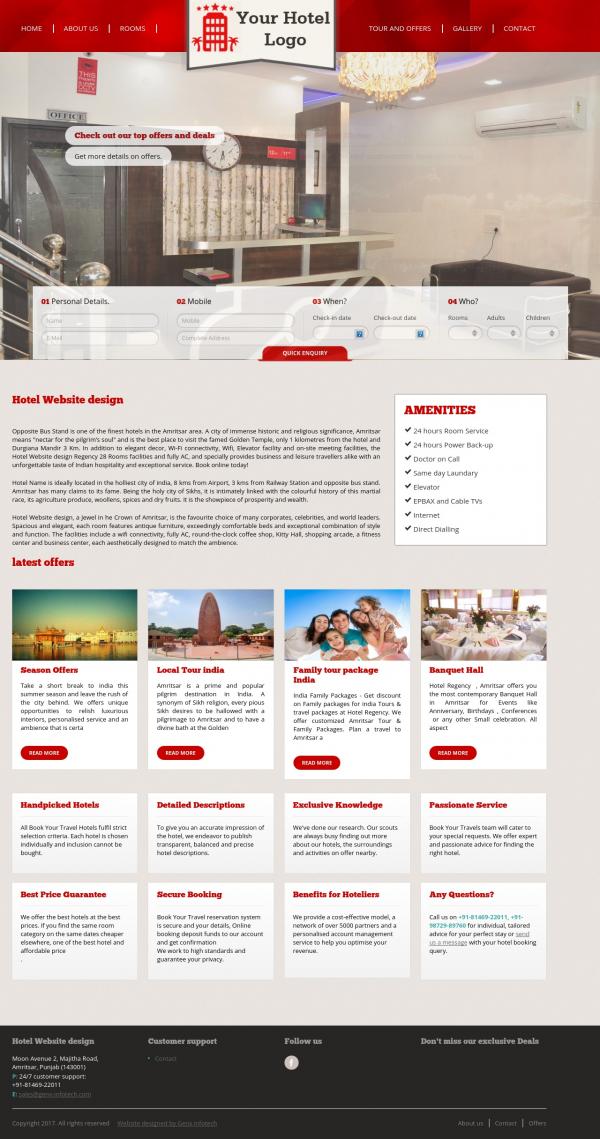 Hotel Website Design punjab