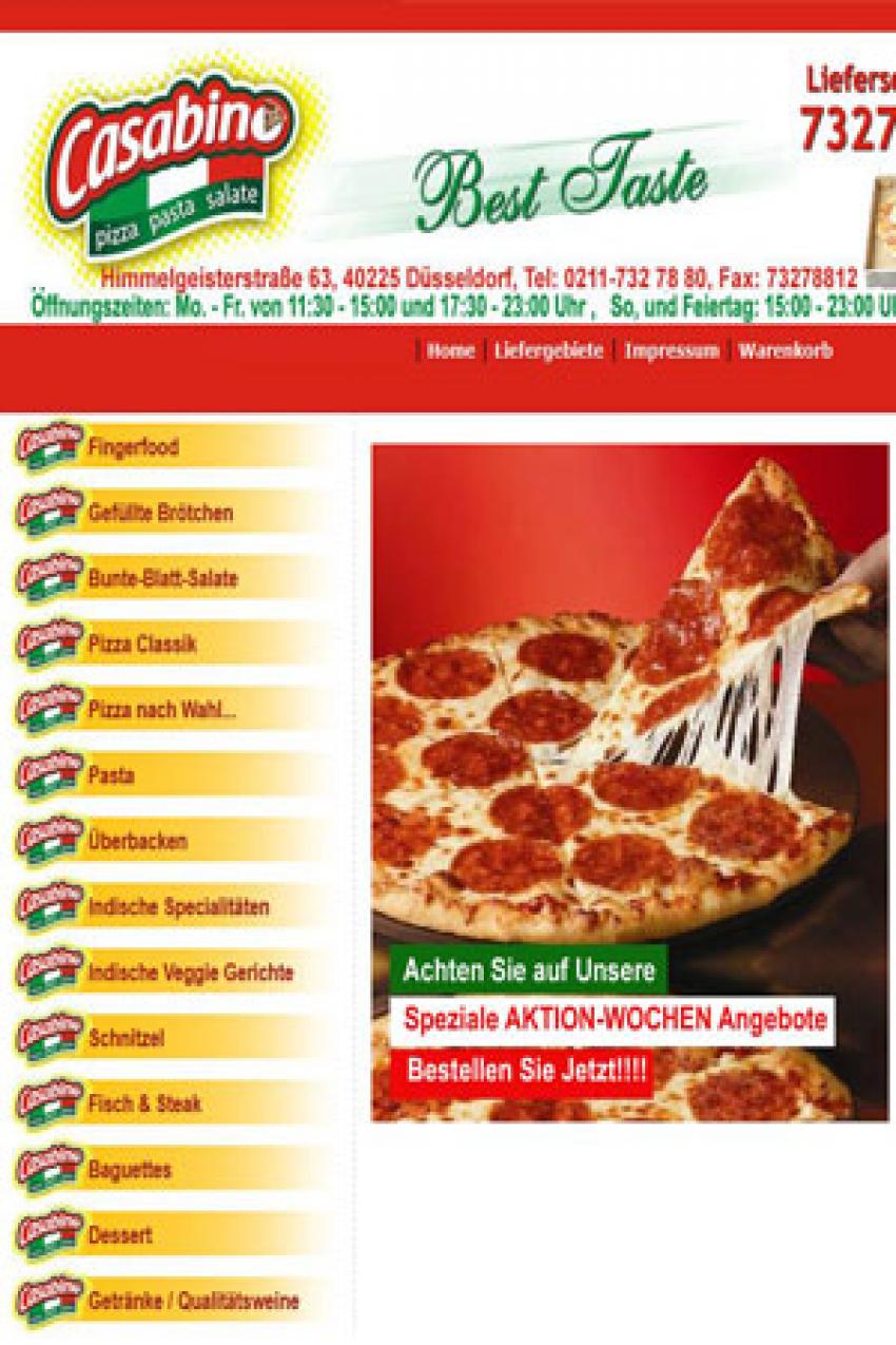 pizza website design India