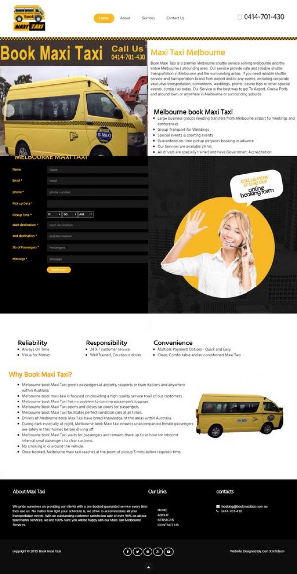 Taxi website Design school